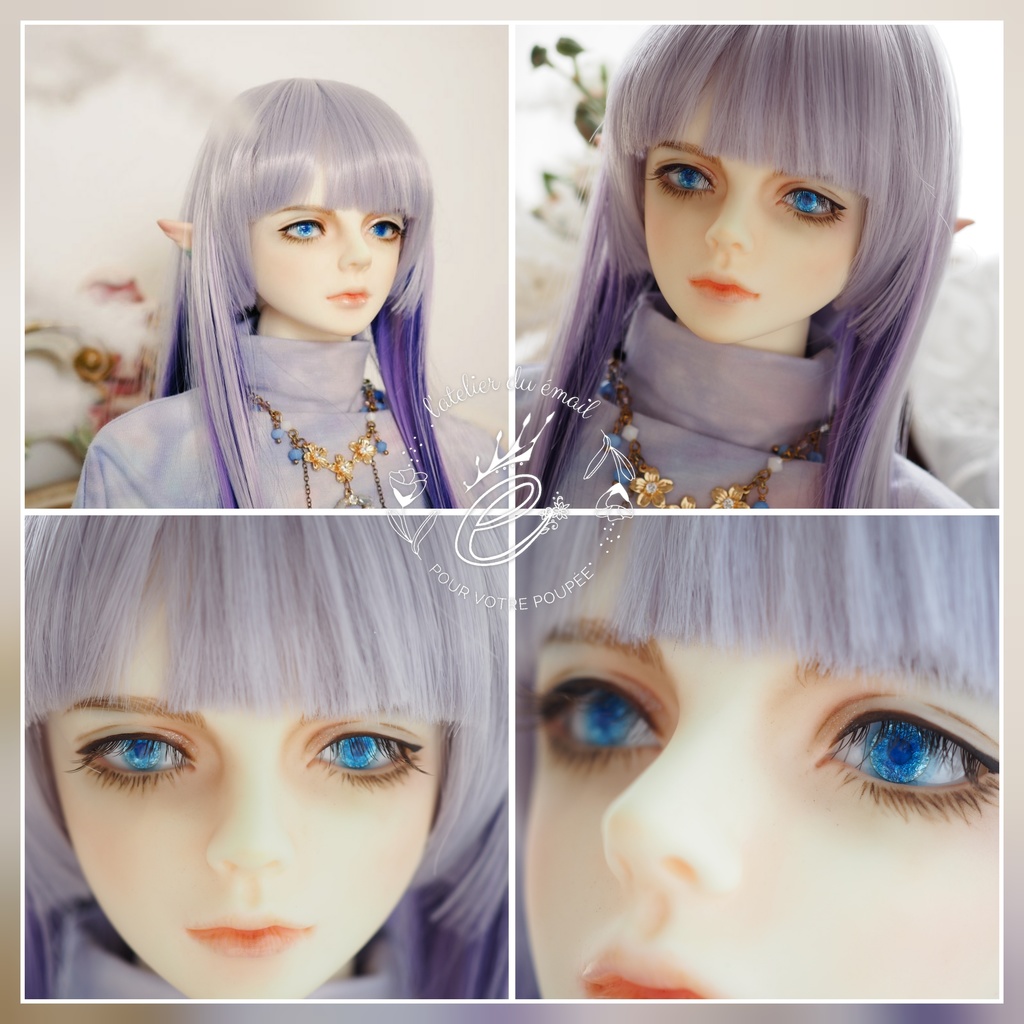 16mm/6mm 小虹彩 ブルー系 水彩タイプ 七宝グラスアイ