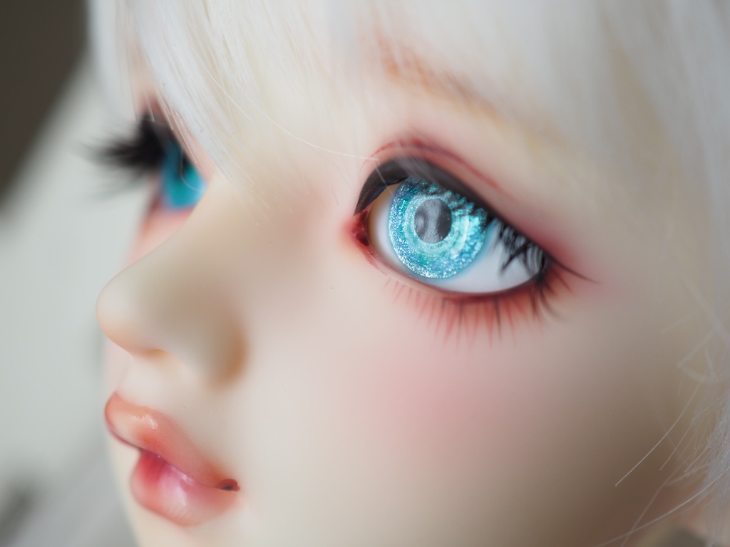 16mm/9mm エメラルドグリーン系水彩タイプ 七宝グラスアイ