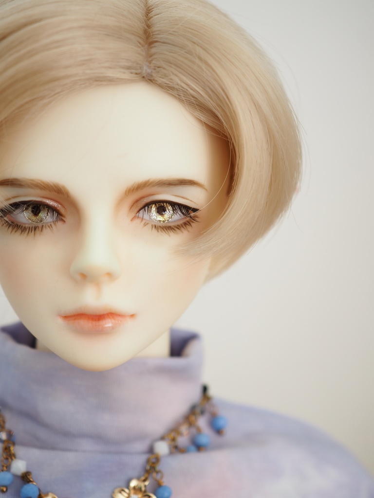 18mm/6mm 小虹彩ライトブラウン×イエロー より線ジェムタイプ 七宝グラスアイ