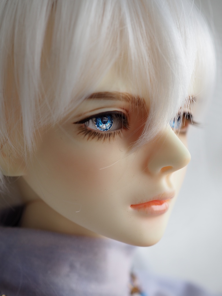 18mm/6.5mm 小虹彩 ブルー系 より線ジェムタイプ 七宝グラスアイ