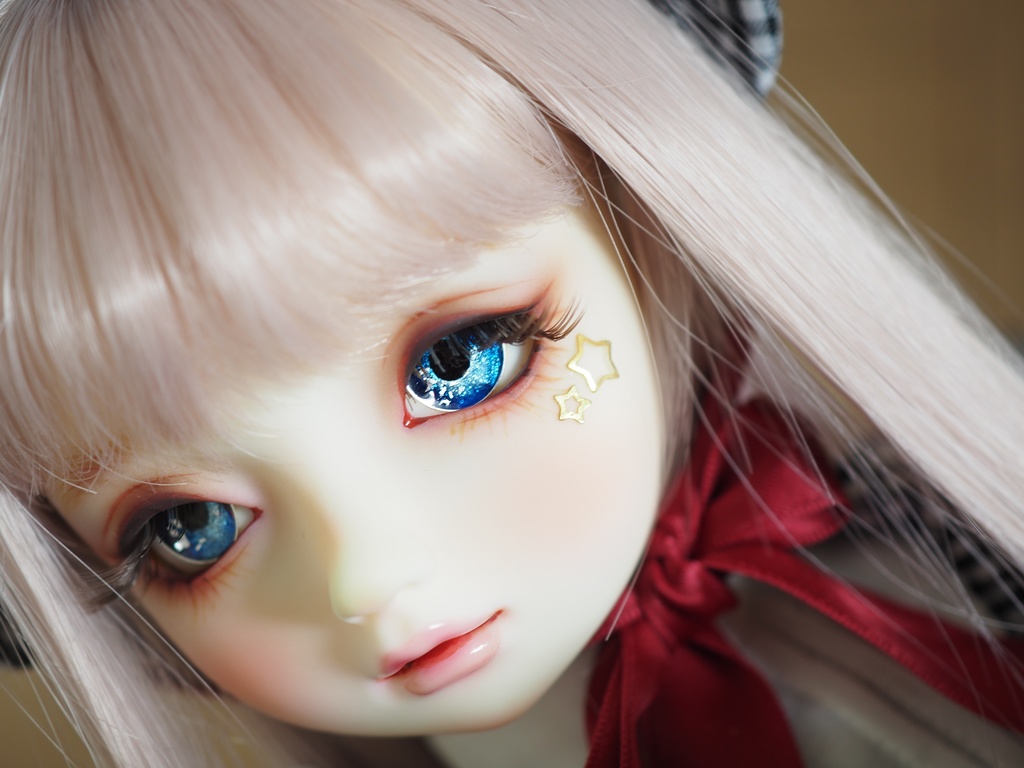 【B品】16mm/8.5mm ネイビーブルーグラデーション ジェムタイプ 七宝グラスアイ