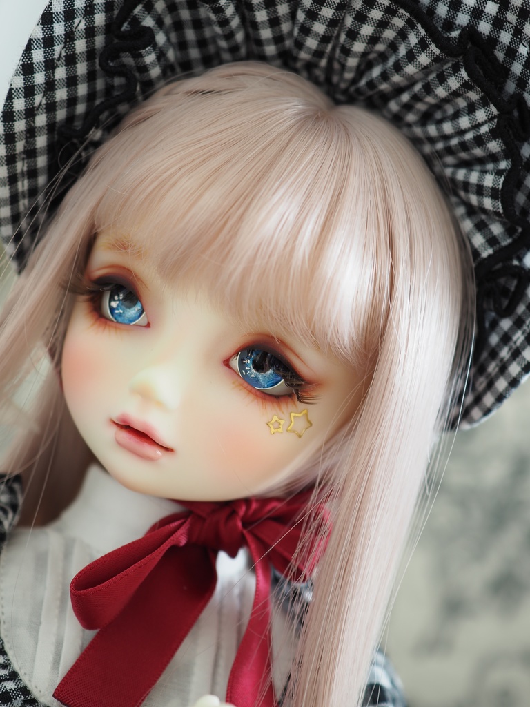 【B品】16mm/8.5mm ネイビーブルーグラデーション ジェムタイプ 七宝グラスアイ