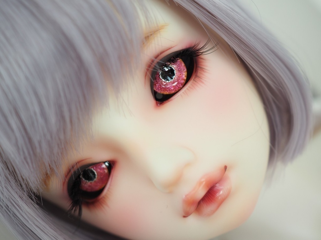 18mm/9mm 黒白目 ショッキングピンク系 水彩タイプ ハロウィン特別仕様 七宝グラスアイ