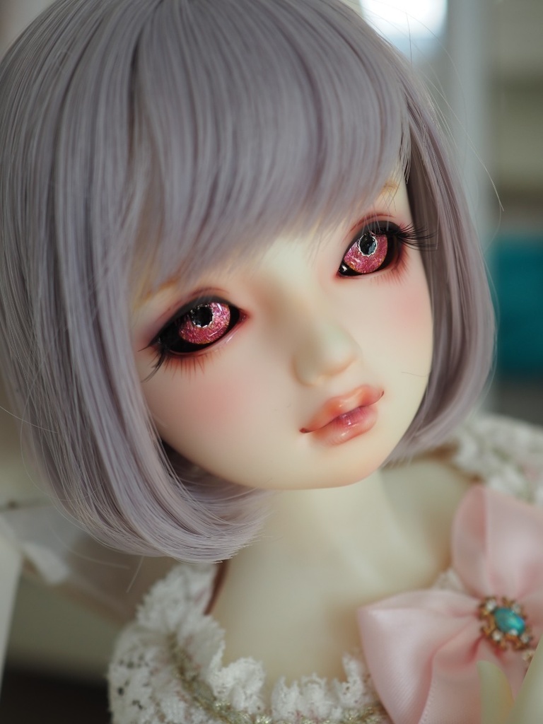 18mm/9mm 黒白目 ショッキングピンク系 水彩タイプ ハロウィン特別仕様 七宝グラスアイ