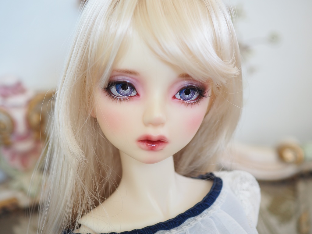 18mm/9.5mm ブルー×パープル より線ジェムタイプ 七宝グラスアイ