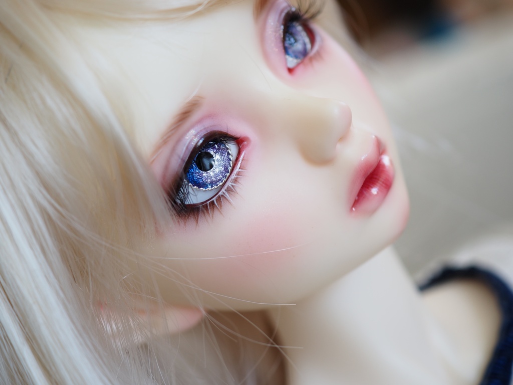 18mm/9.5mm ブルー×パープル より線ジェムタイプ 七宝グラスアイ
