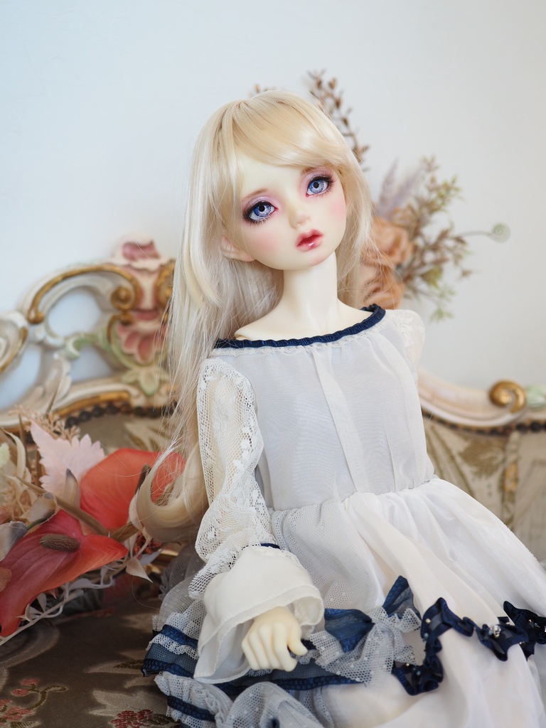 18mm/9.5mm ブルー×パープル より線ジェムタイプ 七宝グラスアイ