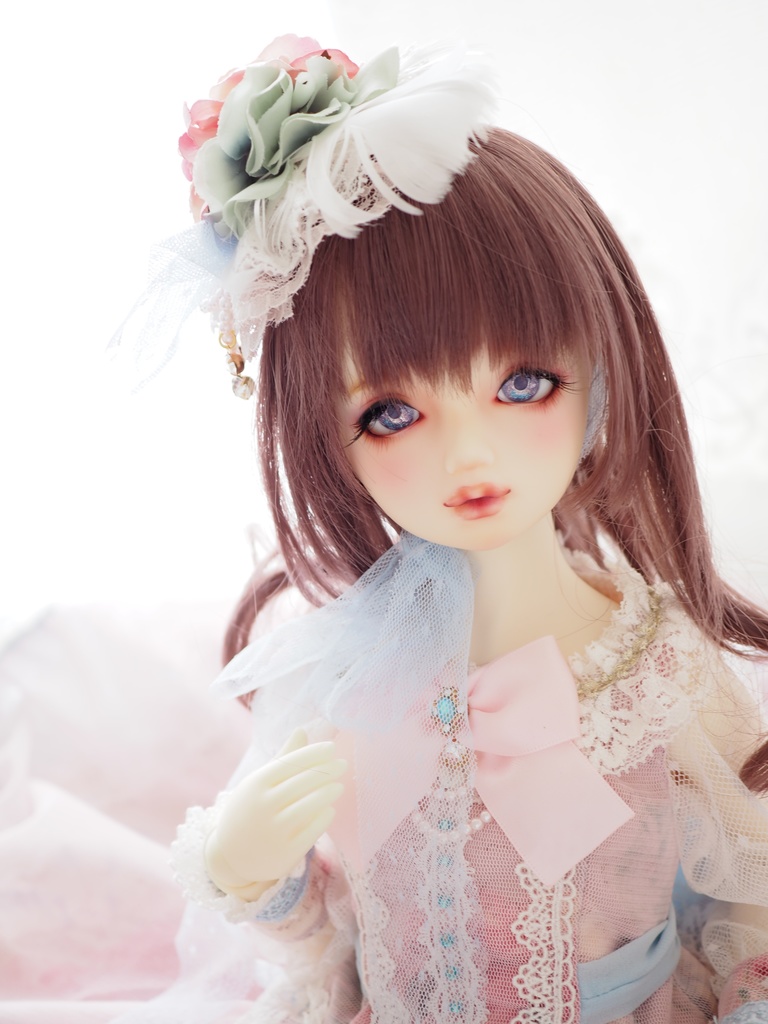 18mm/9mm パープル+ピンク&ブルー 水彩タイプ 七宝グラスアイ