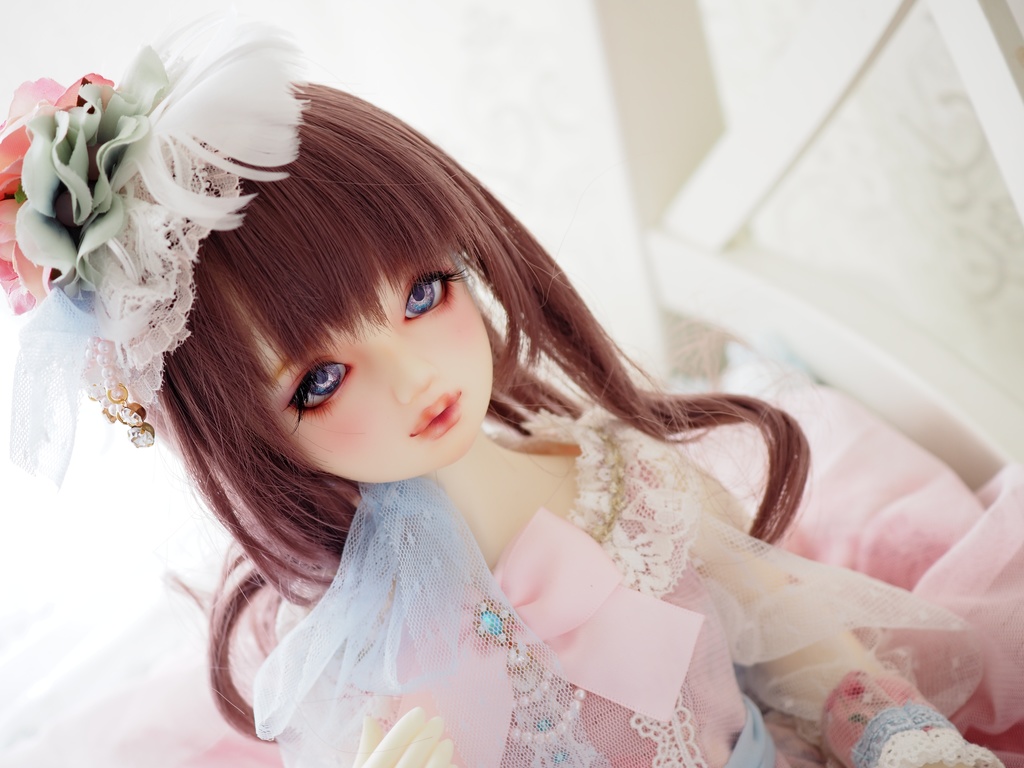 18mm/9mm パープル+ピンク&ブルー 水彩タイプ 七宝グラスアイ