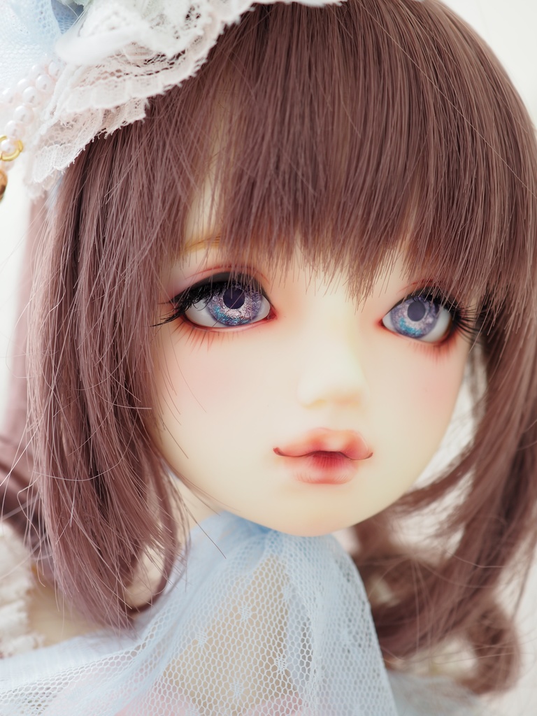 18mm/9mm パープル+ピンク&ブルー 水彩タイプ 七宝グラスアイ