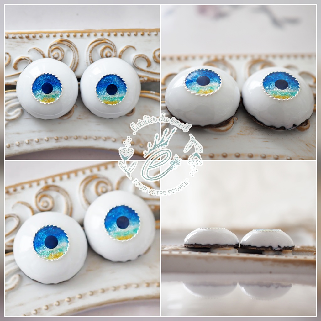 18mm/9mm 渚(ブルー系)より線ジェムタイプ 七宝グラスアイ