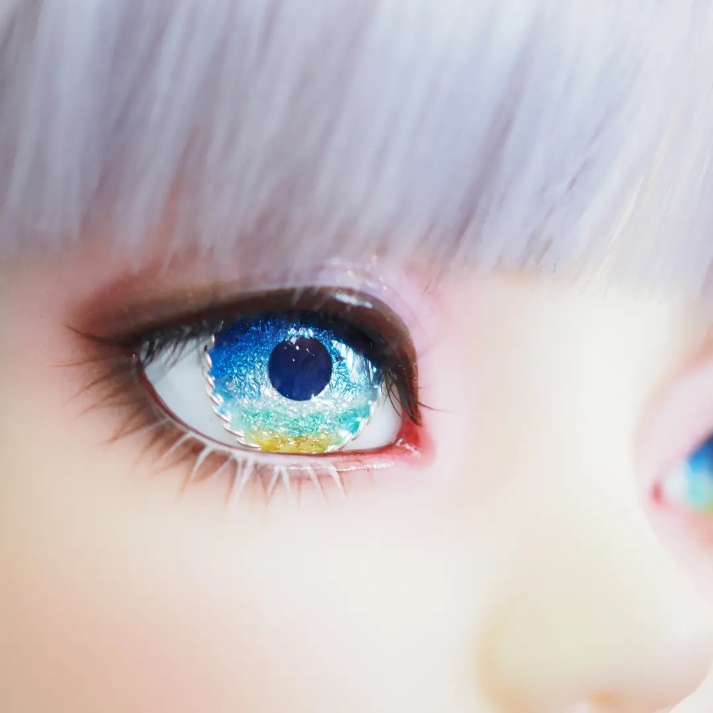 18mm/9mm 渚(ブルー系)より線ジェムタイプ 七宝グラスアイ