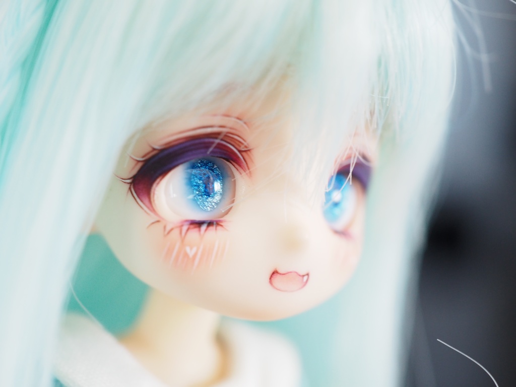 8mm/5-4mm ブルー系 アニメ風水彩タイプ 七宝グラスアイ