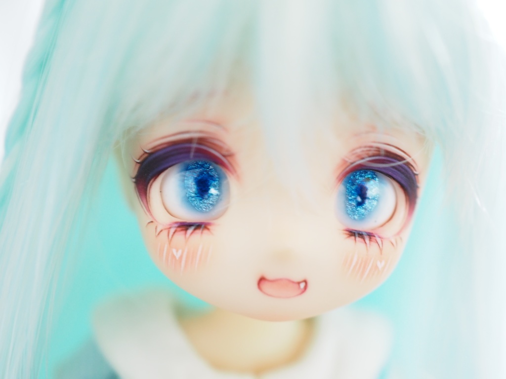 8mm/5-4mm ブルー系 アニメ風水彩タイプ 七宝グラスアイ