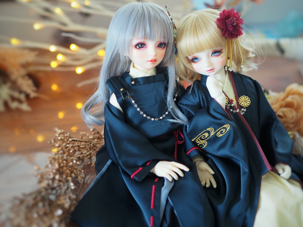 16mm/9mm ブルー×ピンク 水彩タイプ 七宝グラスアイ