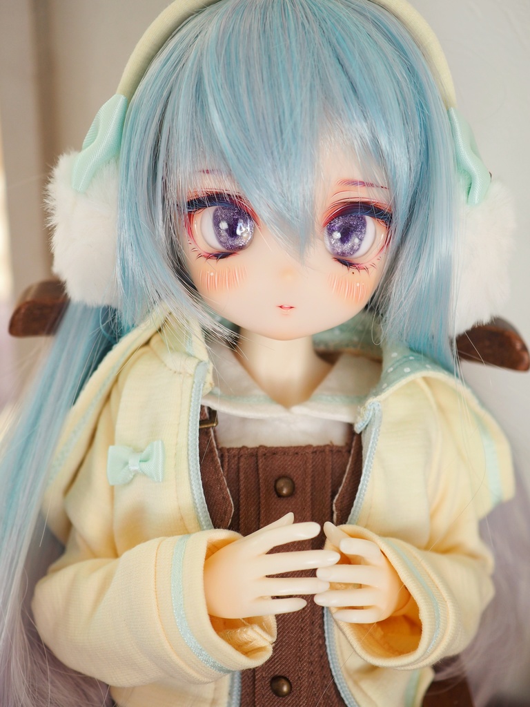 18mm/11-10mm パープルグラデーション アニメ風水彩タイプ 七宝グラスアイ