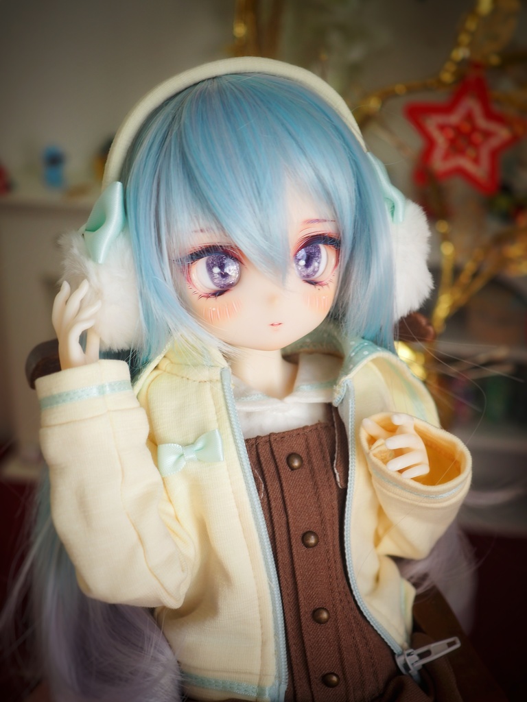 18mm/11-10mm パープルグラデーション アニメ風水彩タイプ 七宝グラスアイ