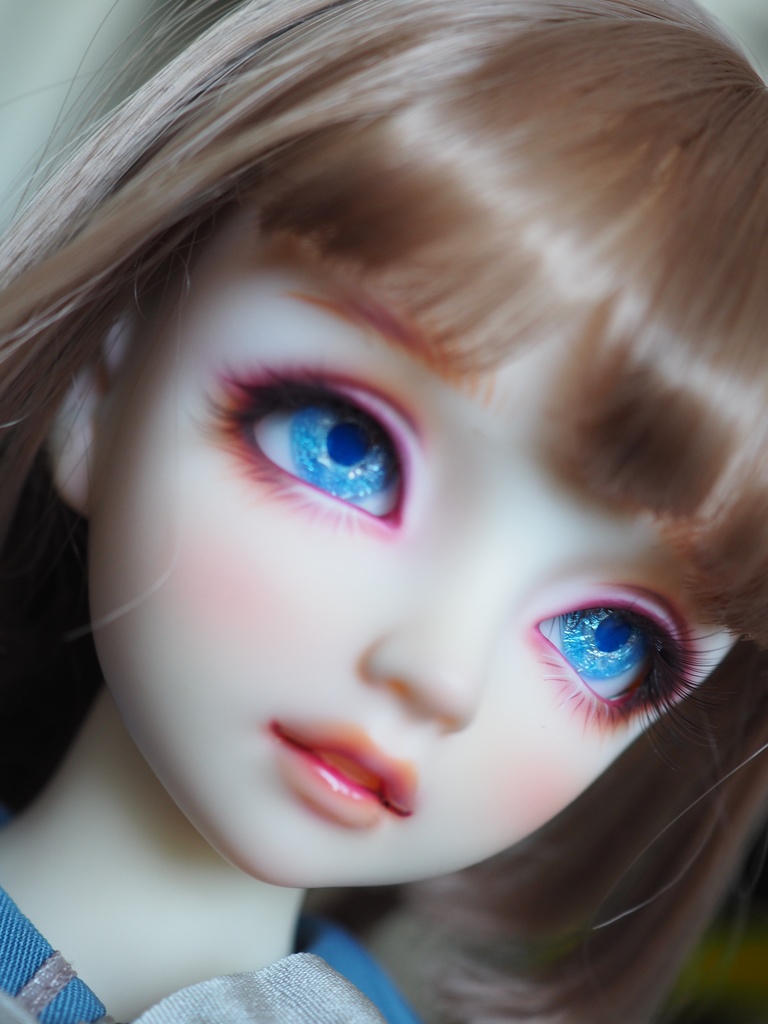 16mm/8.5mm 青紫（瞳孔紺）水彩タイプ 七宝グラスアイ