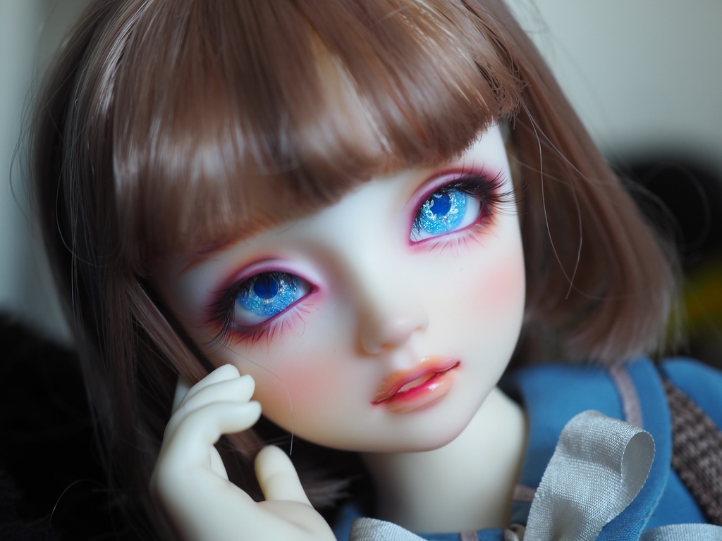 16mm/8.5mm 青紫（瞳孔紺）水彩タイプ 七宝グラスアイ