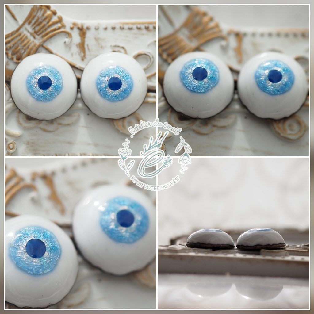 16mm/8.5mm 青紫（瞳孔紺）水彩タイプ 七宝グラスアイ