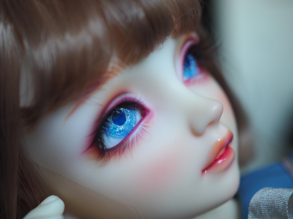 16mm/8.5mm 青紫（瞳孔紺）水彩タイプ 七宝グラスアイ