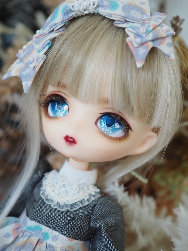 16.5mm/11-10mm ブルーグラデーション アニメ風水彩タイプ 七宝グラスアイ ハルモニアブルーム BABY KUMAKO等