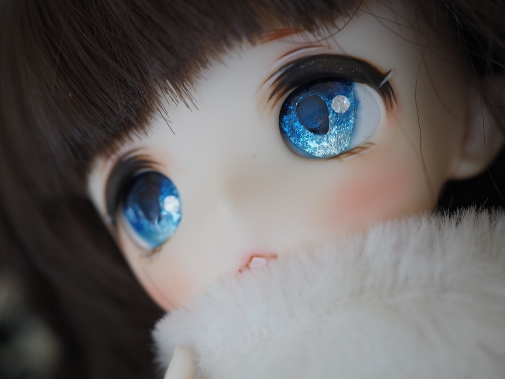16.5mm/11-10mm ブルーグラデーション アニメ風水彩タイプ 七宝グラスアイ ハルモニアブルーム BABY KUMAKO等