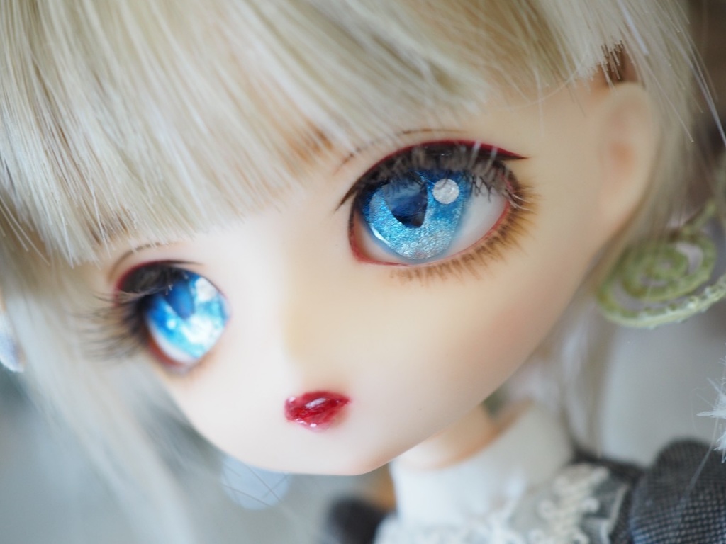 16.5mm/11-10mm ブルーグラデーション アニメ風水彩タイプ 七宝グラスアイ ハルモニアブルーム BABY KUMAKO等