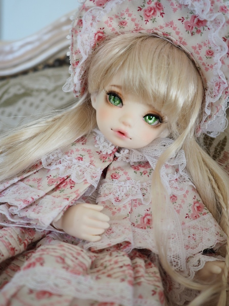 13mm/10-8mm グリーン アニメ風水彩タイプ 七宝グラスアイ