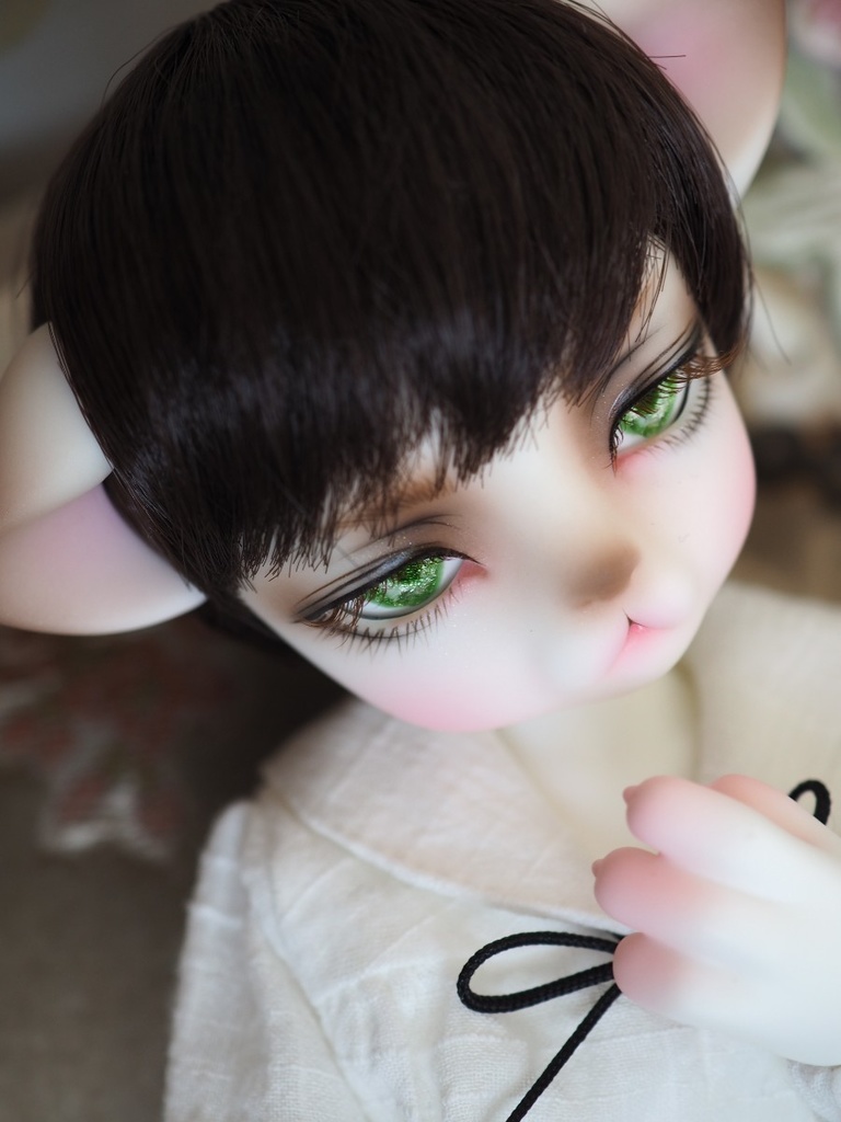 13mm/10-8mm グリーン アニメ風水彩タイプ 七宝グラスアイ