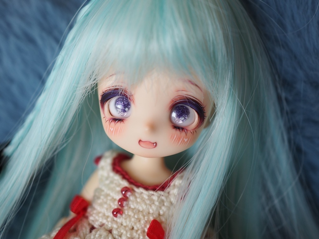 8mm/5-4mm パープル系 アニメ風水彩タイプ 七宝グラスアイ
