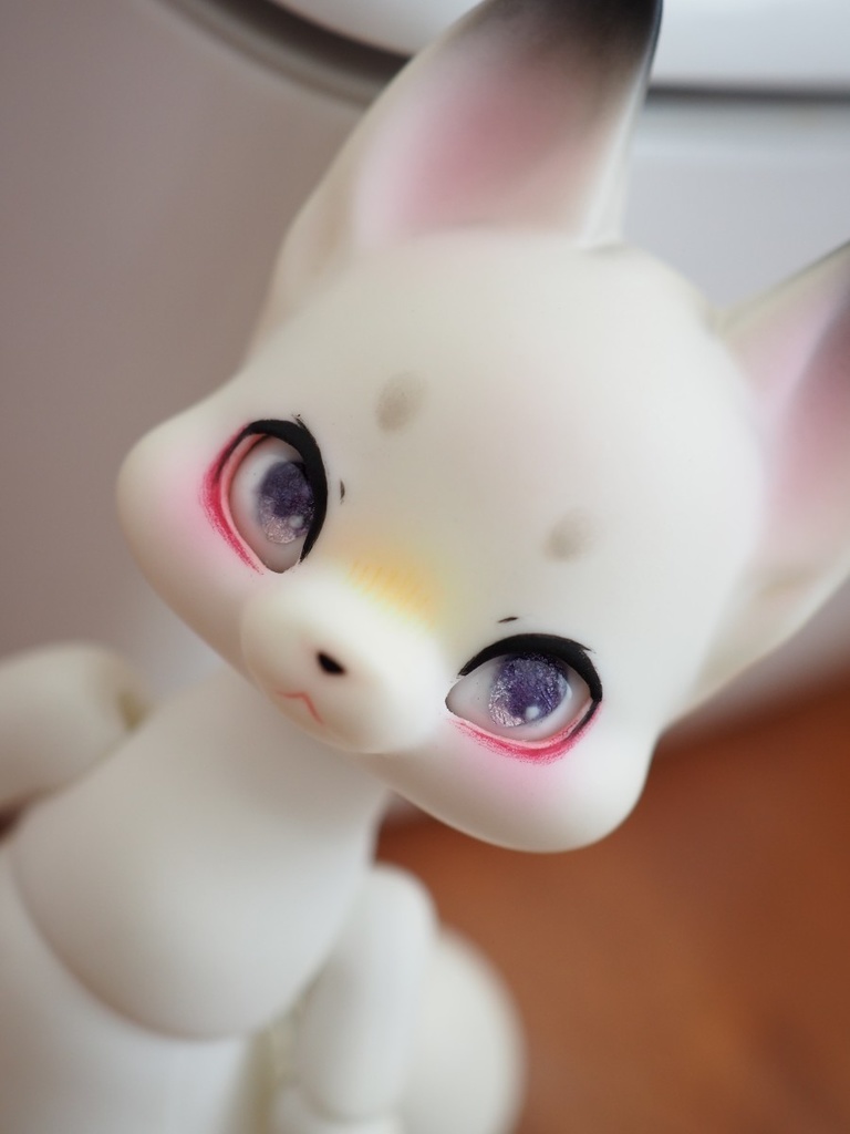 8mm/5-4mm パープル系 アニメ風水彩タイプ 七宝グラスアイ