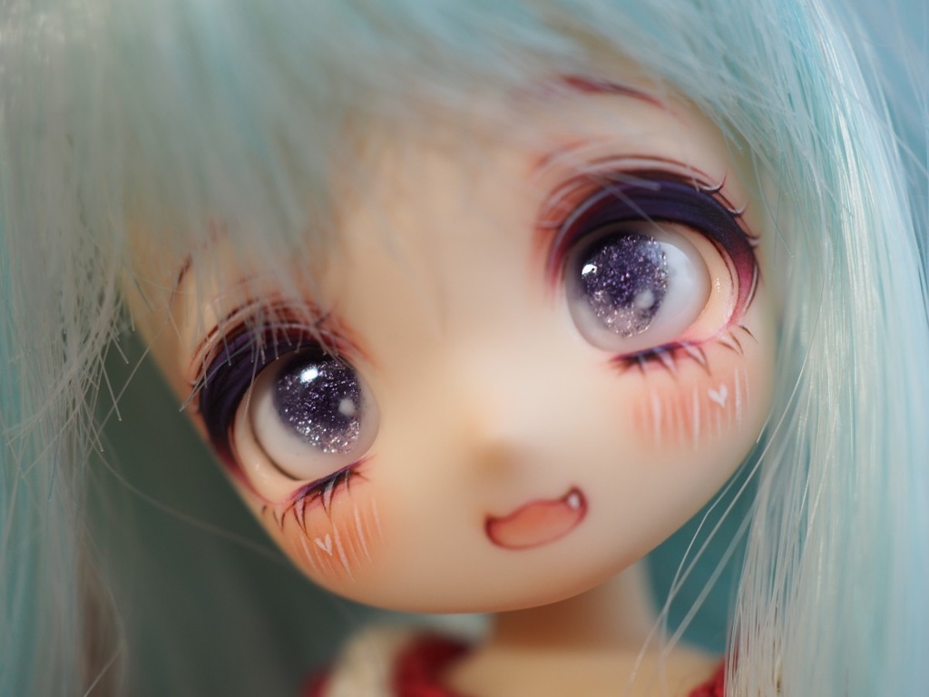 8mm/5-4mm パープル系 アニメ風水彩タイプ 七宝グラスアイ
