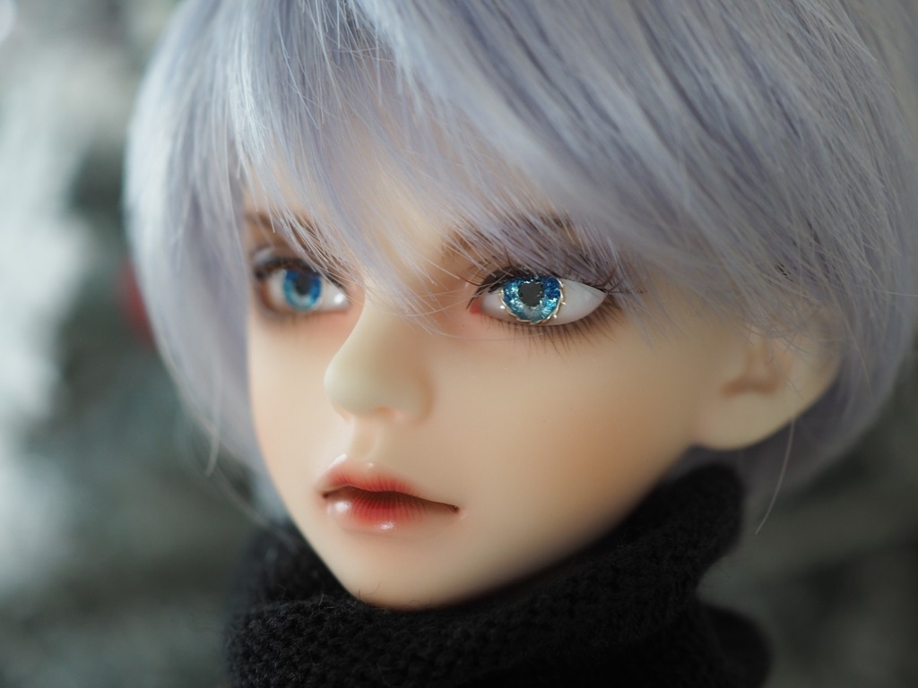 【B品】13mm/5mm 小虹彩 ブルーグラデーション シュガータイプ 七宝グラスアイ