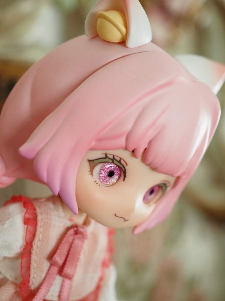 【B品】11mm/7mm ピンク系 水彩タイプ 七宝グラスアイ