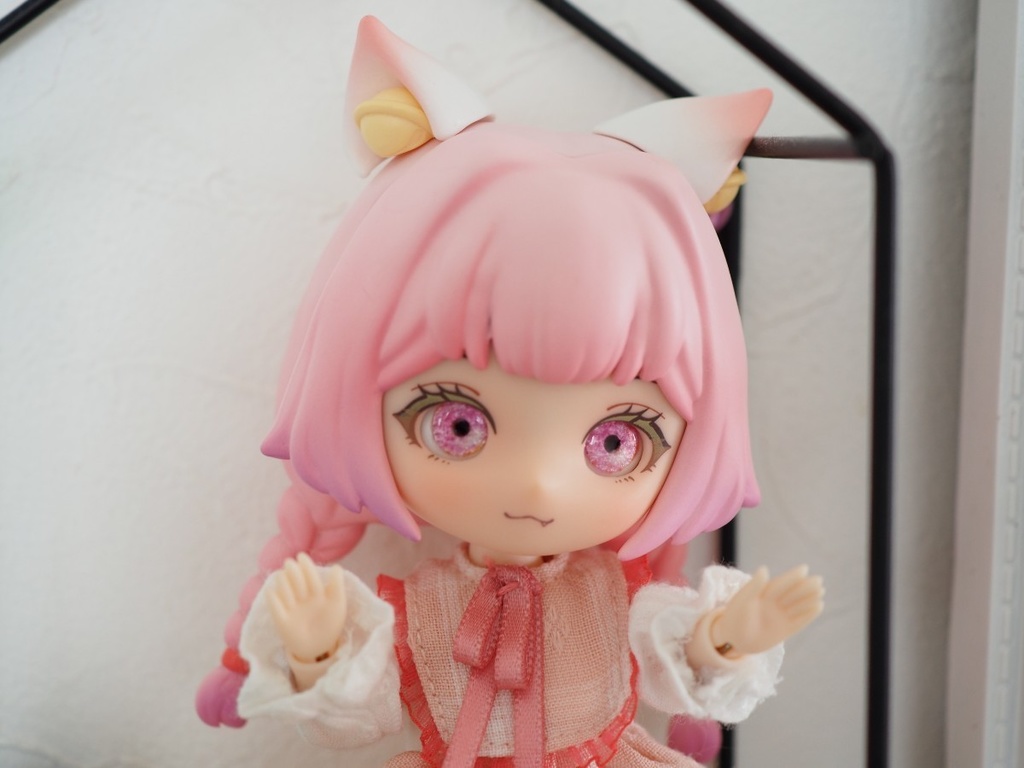 【B品】11mm/7mm ピンク系 水彩タイプ 七宝グラスアイ