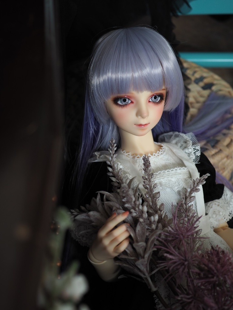 16mm/8.5mm ピンク×グレー 水彩タイプ 七宝グラスアイ