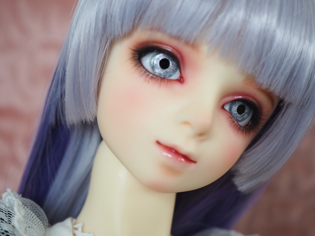 16mm/8.5mm ピンク×グレー 水彩タイプ 七宝グラスアイ