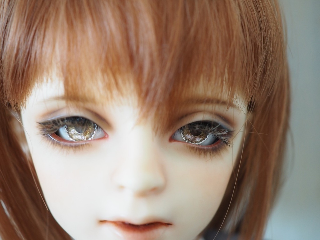 【B品】16mm/8mm ブラウン×ピンク ジェムタイプ 七宝グラスアイ