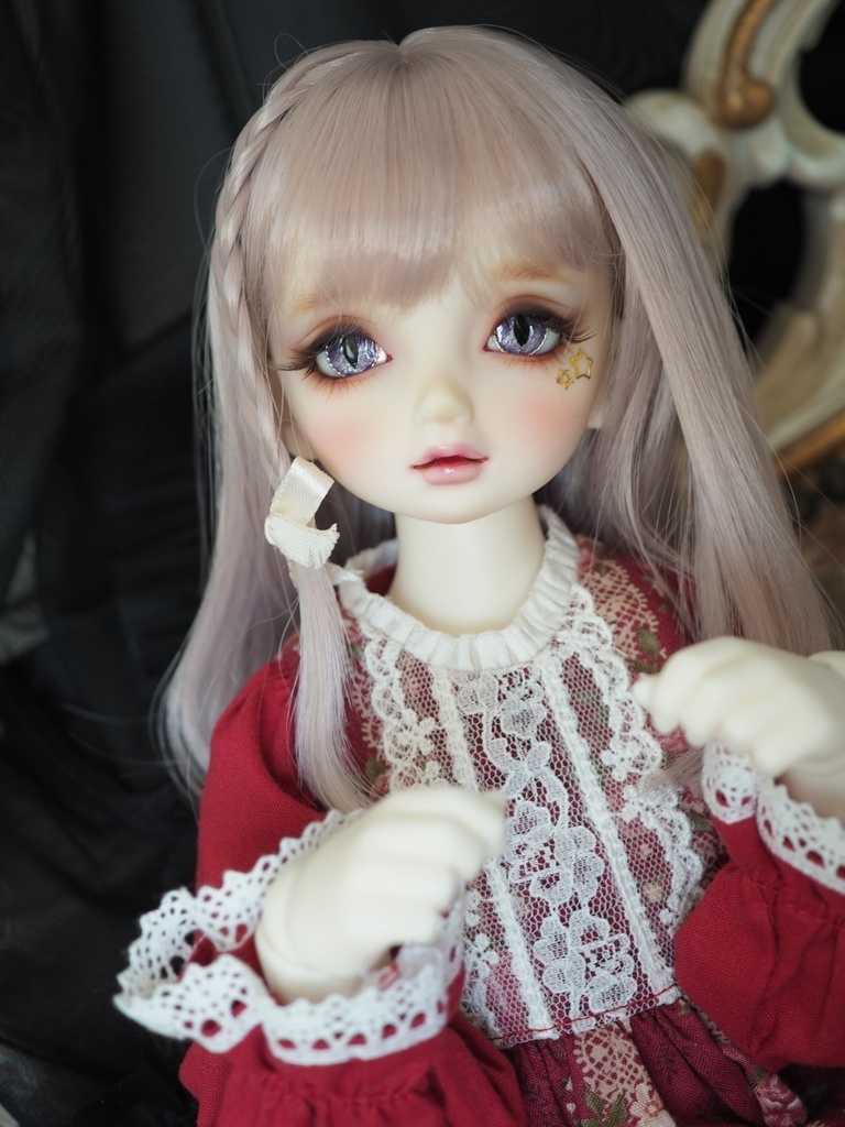 16mm/8.5mm パープル猫目 ジェムタイプ 七宝グラスアイ
