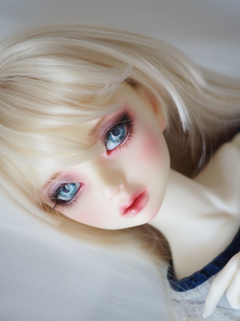 16mm/8.5mm ピンク×ライトブルー×グレー 水彩タイプ 七宝グラスアイ