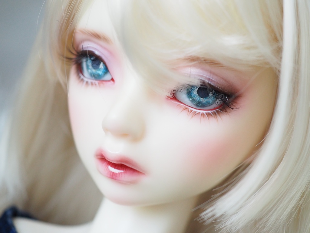 16mm/8.5mm ピンク×ライトブルー×グレー 水彩タイプ 七宝グラスアイ
