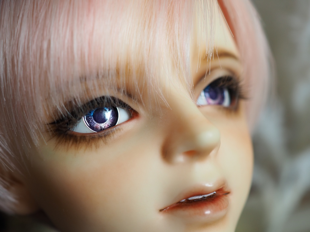 16mm/8mm 夜桜(虹彩線あり)ジェムタイプ 七宝グラスアイ