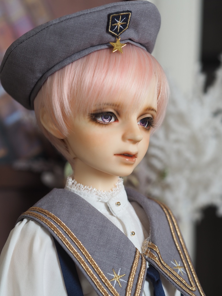 16mm/8mm 夜桜(虹彩線あり)ジェムタイプ 七宝グラスアイ