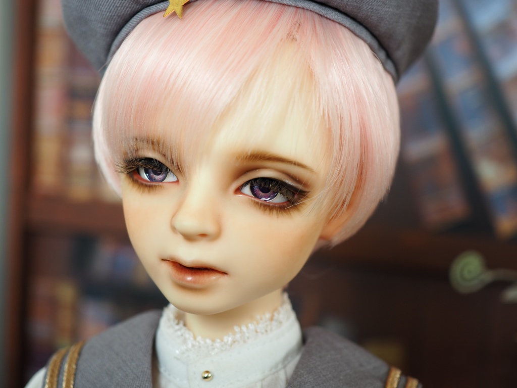 16mm/8mm 夜桜(虹彩線あり)ジェムタイプ 七宝グラスアイ