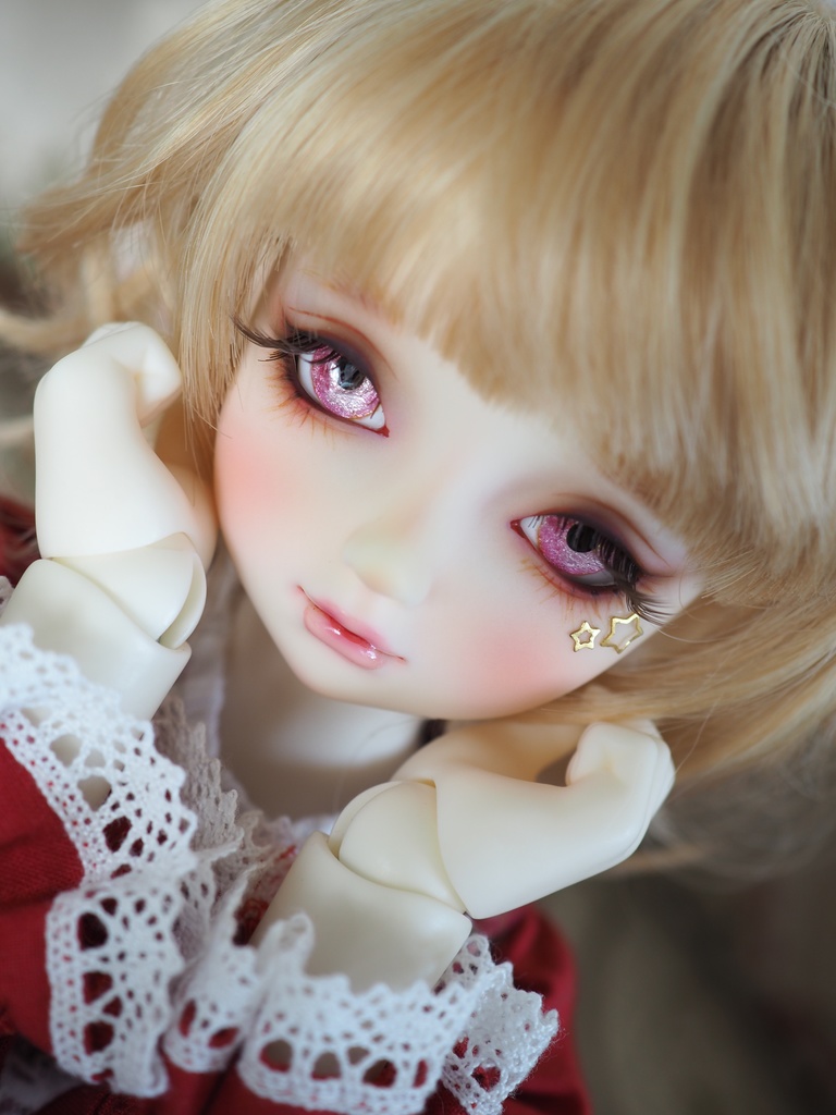16mm/9mm ピンクグラデーション 水彩タイプ 七宝グラスアイ