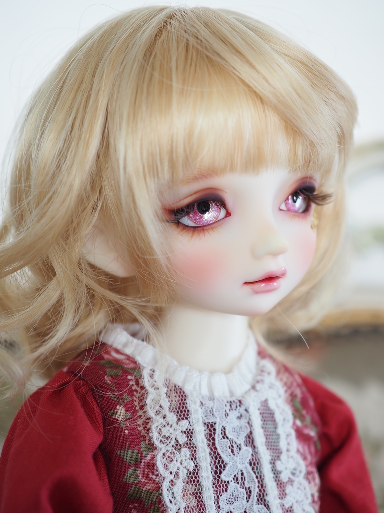 16mm/9mm ピンクグラデーション 水彩タイプ 七宝グラスアイ