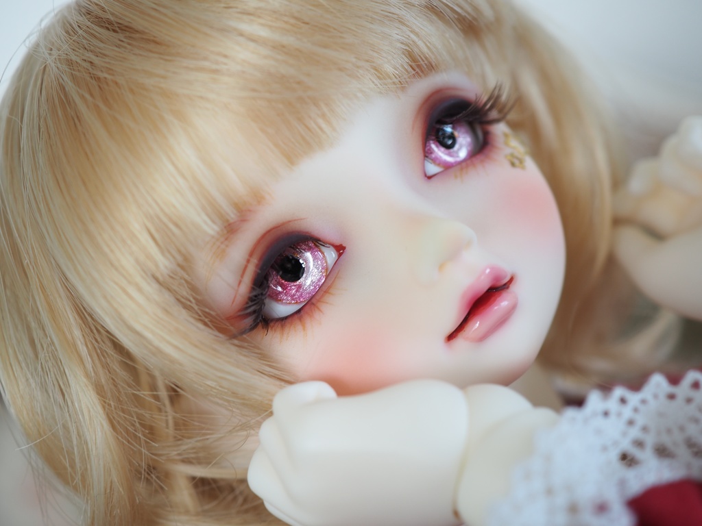 16mm/9mm ピンクグラデーション 水彩タイプ 七宝グラスアイ