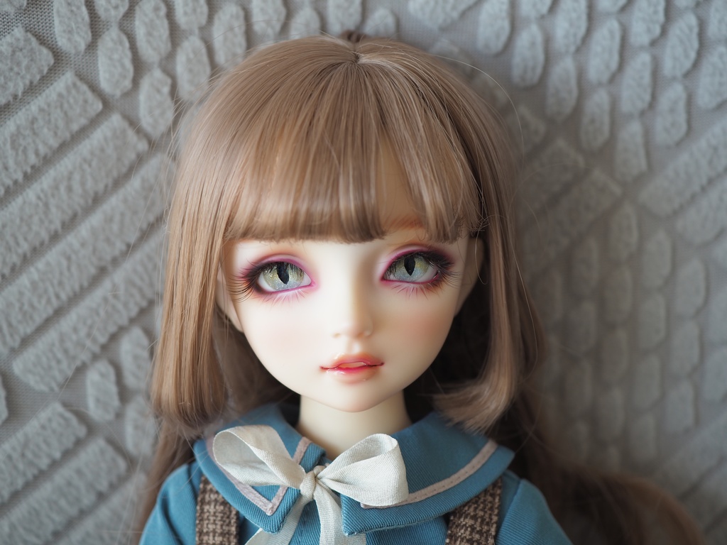 16mm/8.5mm 猫目グレー系 水彩タイプ七宝グラスアイ