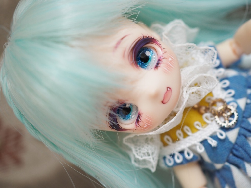 8mm/5.5mm ブルーグラデーション 水彩タイプ 七宝グラスアイ